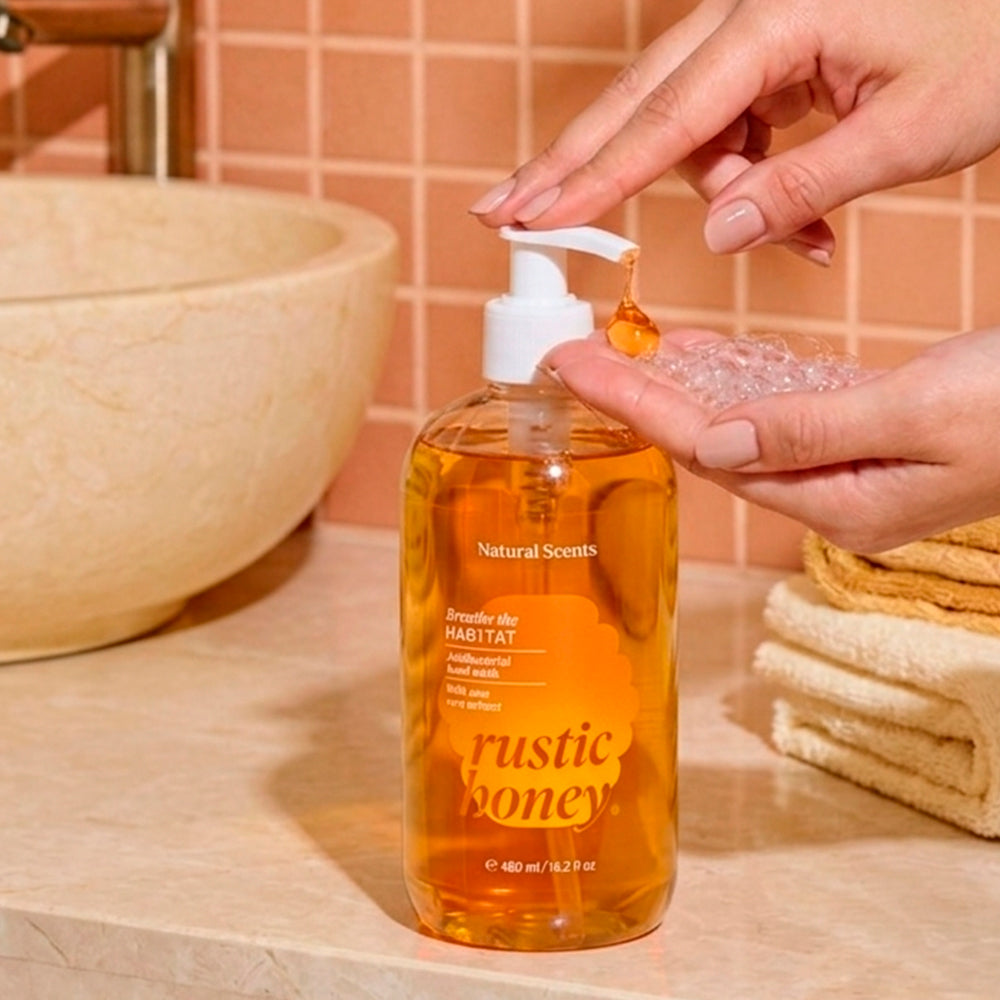 Jabón para manos antibacterial Rustic Honey Hábitat 480 ml