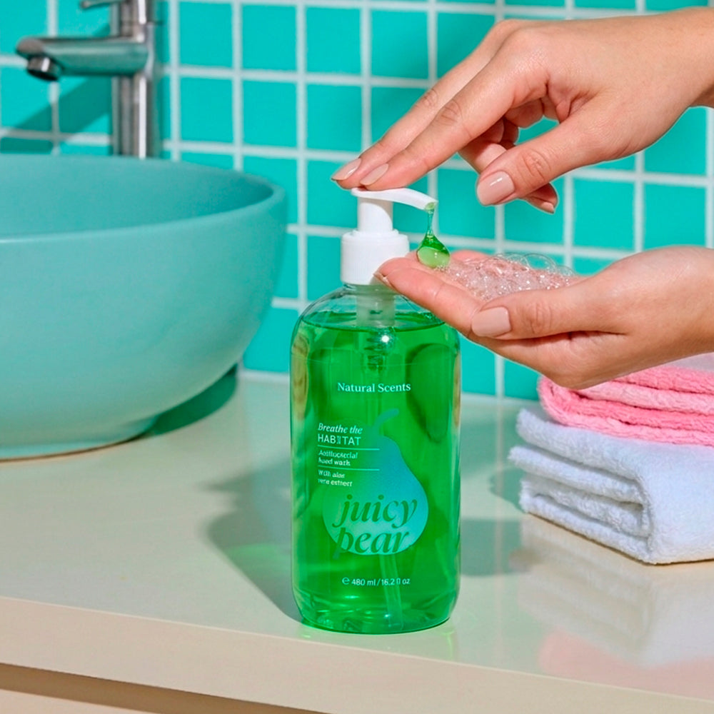 Jabón para manos antibacterial Juicy Pear Hábitat 480 ml