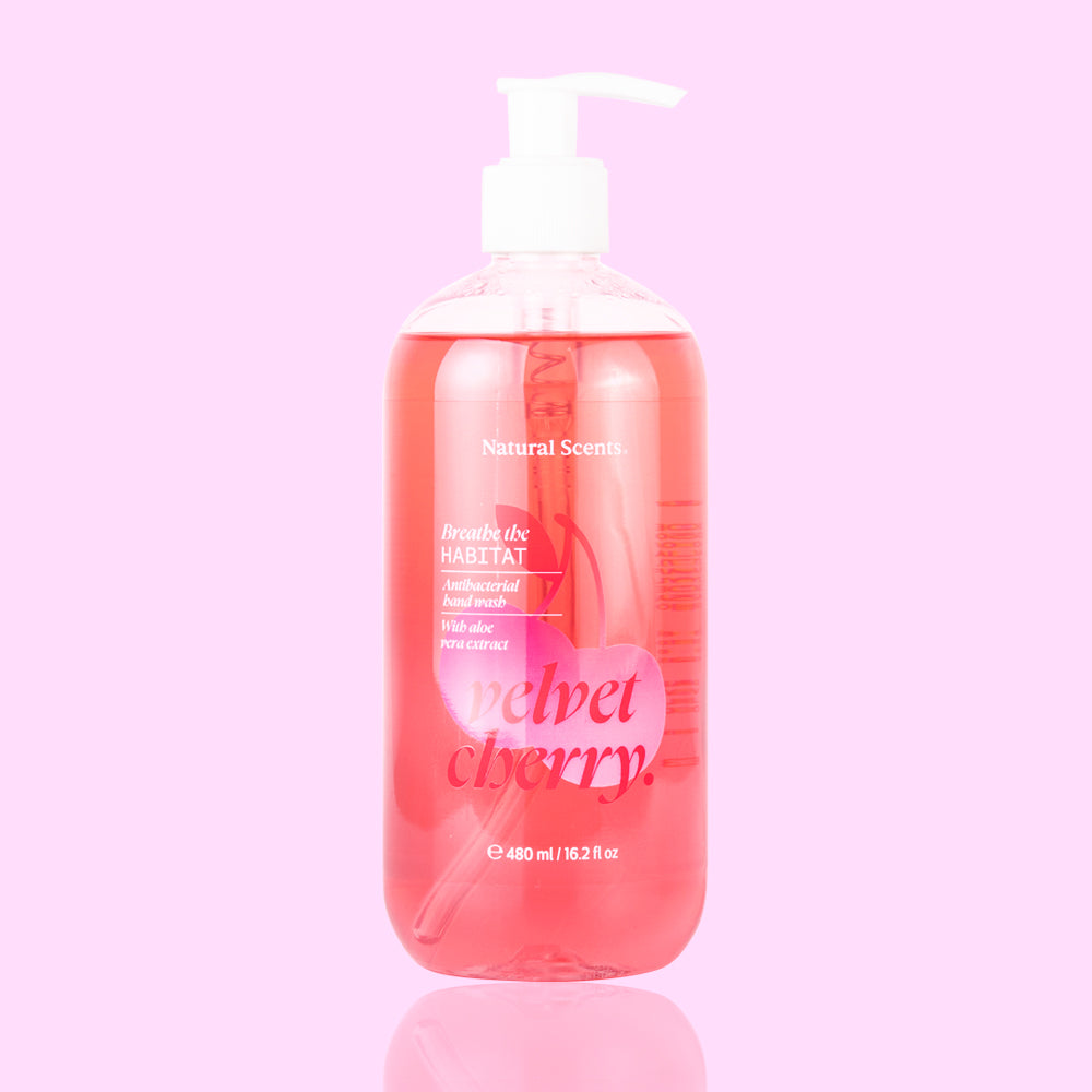 Jabón para manos antibacterial Velvet Cherry Hábitat 480 ml