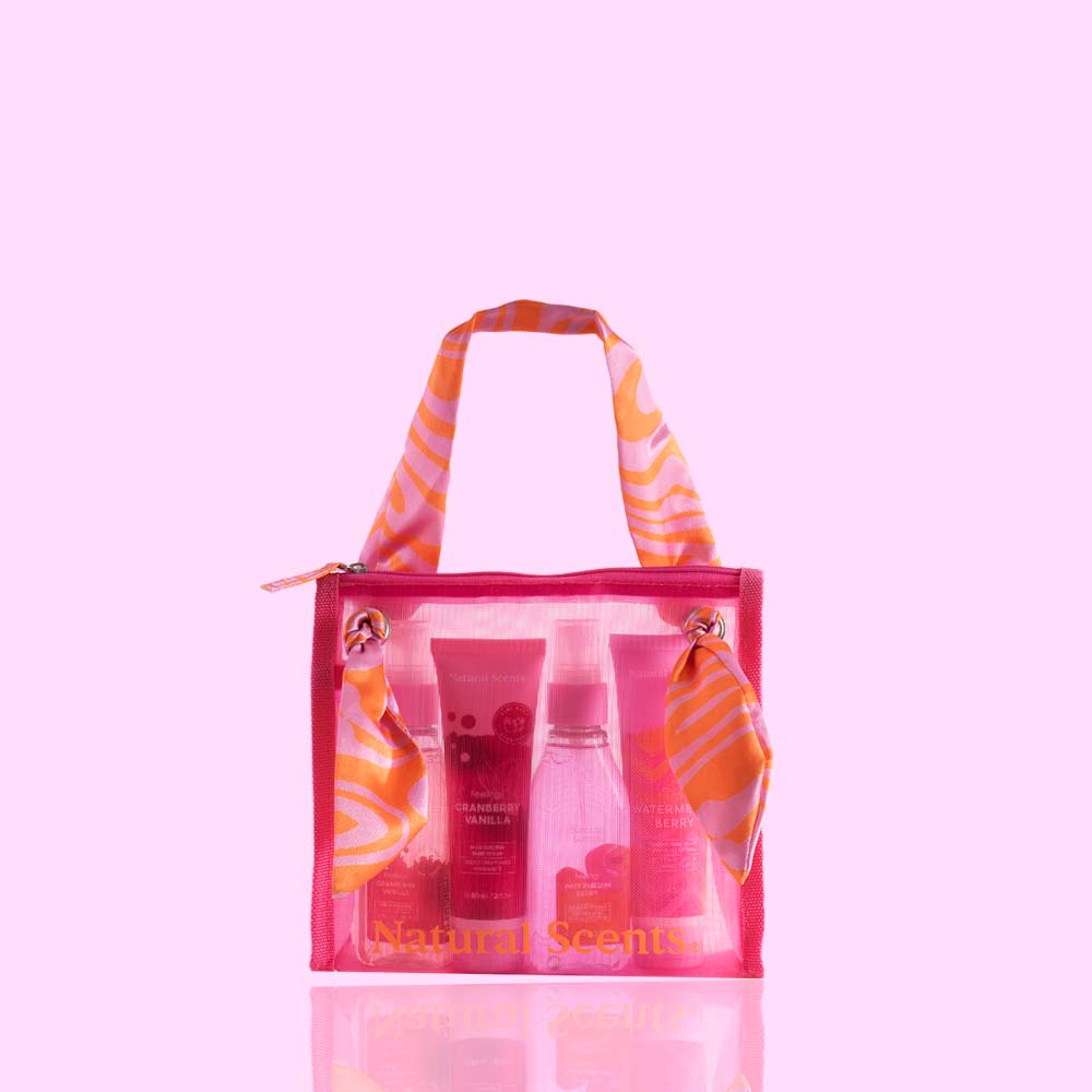 Set de Regalo Cosmetiquera Mediana Watermelon Berry y Cranberry Vanilla Feelings